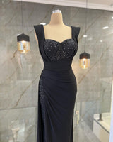 Marlene Embellished Black Corset Gown