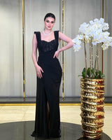 Marlene Embellished Black Corset Gown