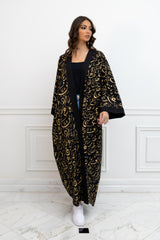 Luxury Arabic Calligraphy Abaya Kimono