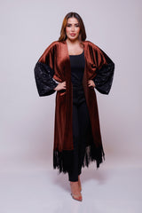 Amal Velvet Sequin Abaya Kimono