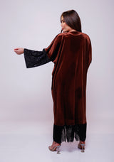 Amal Velvet Sequin Abaya Kimono