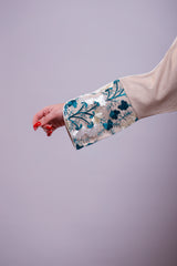 Nala Beige Linen Abaya Kimono