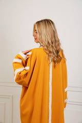 Mandy Mustard Yellow Fringe Kimono