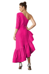 Alba Fuchsia Midi Dress