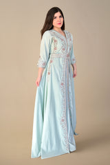 Aya Floral Embroidery Caftan