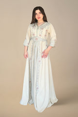 Aya Floral Embroidery Caftan