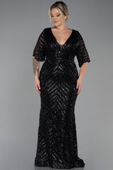 Bisan Black Sequin Gown