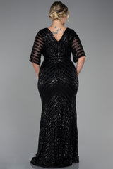 Bisan Black Sequin Gown