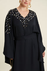 Dalida Black Caftan Dress