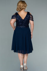 Dania Navy Midi Sequin Dress