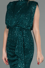 Dilara Emerald Green Sequin Gown