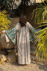 Mosaic Green Abaya Kimono