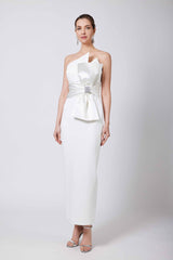 Indira White Bow Dress