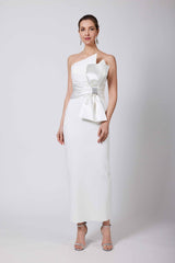 Indira White Bow Dress