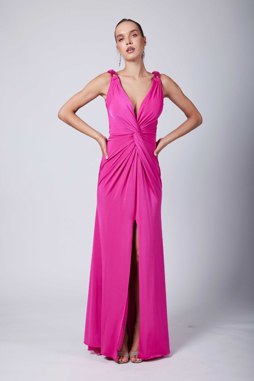 Sally Fuchsia Sparkly Detail Shoulder Maxi Dress S (4) Sally Fuchsia Sparkly Detail Shoulder Maxi Dress S (4)