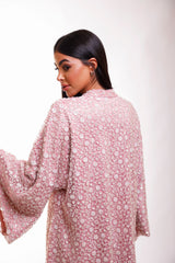 Sophia Pink Floral Embellished Caftan Dress