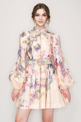 Camille Floral Print Mini Dress