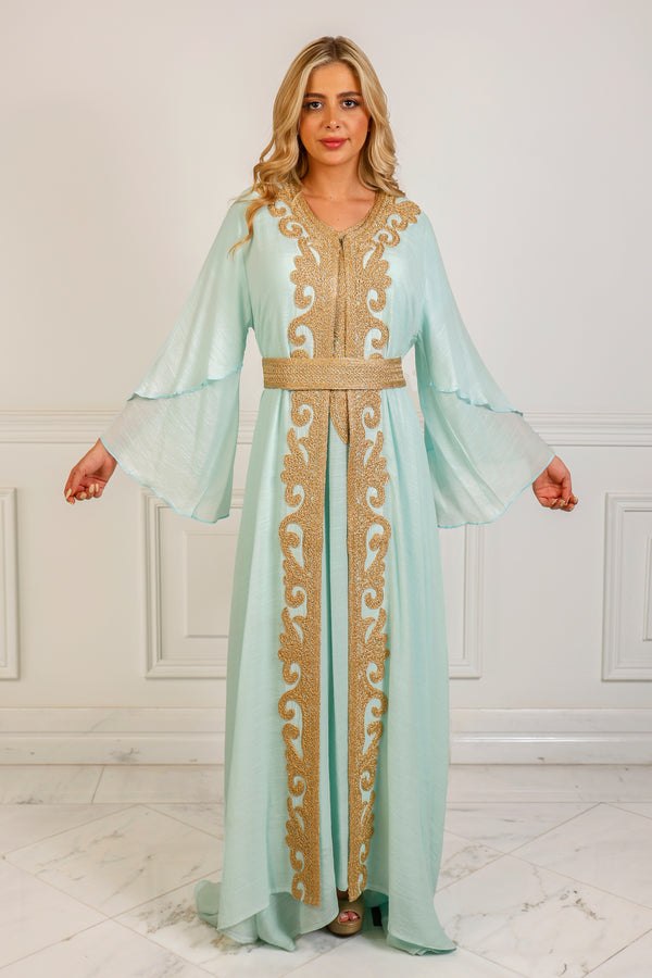 Jalila Embroidered Two Piece Caftan