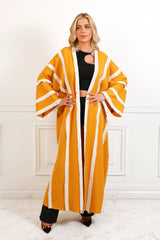 Mandy Mustard Yellow Fringe Kimono