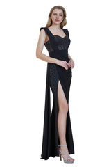 Marlene Embellished Black Corset Gown