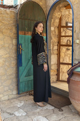 Mashaal Black Abaya Kimono