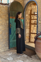 Mashaal Black Abaya Kimono
