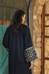 Mashaal Black Abaya Kimono