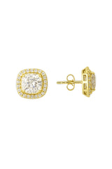 Pave Double Halo Earrings