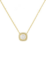 Pave Double Halo Necklace