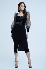 Samantha Velvet Midi Dress