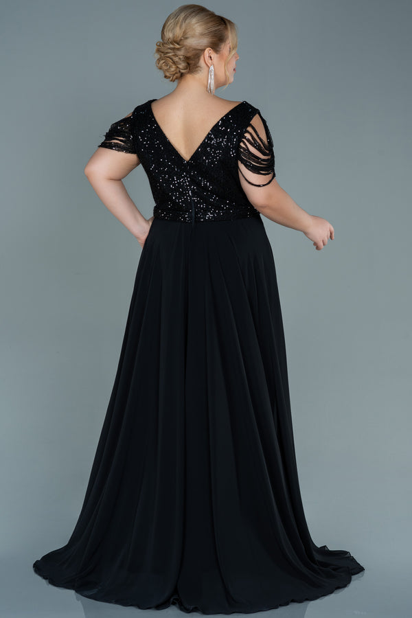 Sonia Black Sequin Gown
