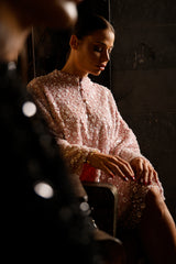 Sophia Pink Floral Embellished Caftan Dress