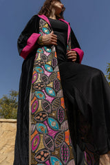 Zumurrud Black Abaya Kimono