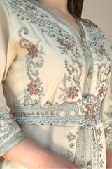 Aya Floral Embroidery Caftan