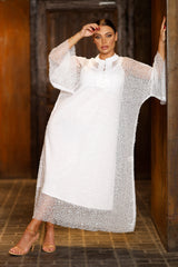 Dua White Caftan Dress (multiple lengths)