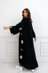 Evil Eye & Hamsa Hand Kimono Abaya
