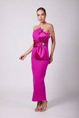 Indira Fuchsia Bow Dress