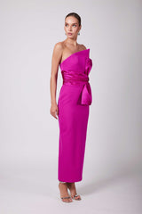 Indira Fuchsia Bow Dress