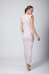 Kimmi Rhinestone Powder Pink Dress
