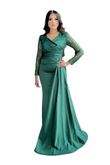 Marcia Green Long Sleeves Gown