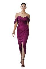 Olivia Plum Midi Dress