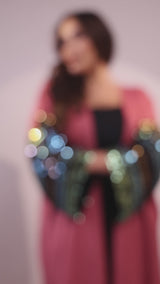 Gianna Linen Sequin Sleeves Abaya