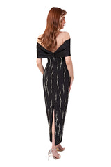 Raya Black Midi Dress