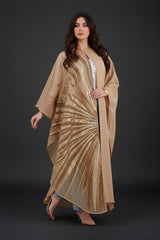 Sadeem Beige Abaya Kimono