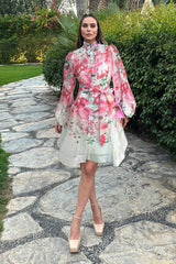 Seba Pink Floral Print Mini Dress