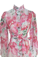 Seba Pink Floral Print Mini Dress