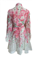 Seba Pink Floral Print Mini Dress