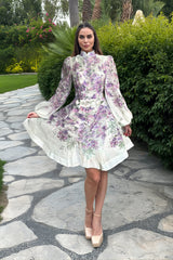 Seba Lilac Floral Mini Dress