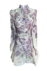 Seba Lilac Floral Mini Dress