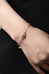 Evil Eyes CZ Stones 925 Sterling Silver Bracelet